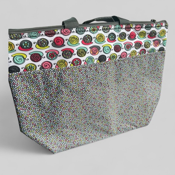 Thirty One thermal lunch tote in Take it Slow colorful snail print NEW Rare - Picture 1 of 9